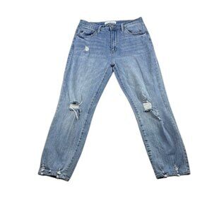 KanCan Straight Jeans High Rise Distressed Size 28